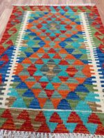 Persian Handmade Rug Kilim Wool Multi Colour 82X59