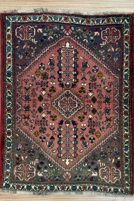 Persian Shiraz Handmade Rug Wool Multi Colour 145X100