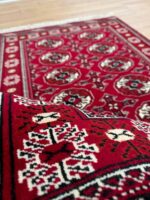 Persian Torkaman Handmade Rug Wool Red & Cream 160X105