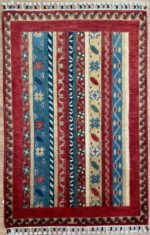 Afghan Kazak Handmade Rug Wool Multi Colour 150X100