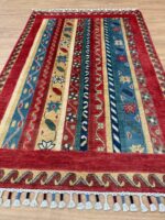 Afghan Kazak Handmade Rug Wool Multi Colour 150X100