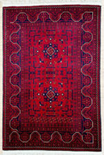 Afghan Khal Mohammadi Fine Wool Red & Black 192X150