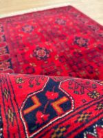 Afghan Khal Mohammadi Handmade Rug Belgium Wool Red & Black 150X100