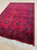 Afghan Khal Mohammadi Handmade Rug Belgium Wool Red & Black 150X100