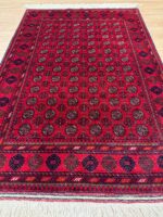 Afghan Khal Mohammadi Handmade Rug Belgium Wool Red & Black 157X104