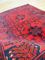 Afghan Khal Mohammadi Handmade Rug Wool Red & Black 145X102