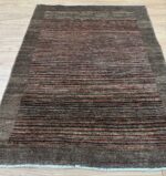 Afghan Stripe Handmade Rug Pure Wool Multi Colour 145X105