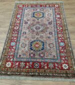 Afghan Super Kazak Handmade Rug Wool Multi Colour 155X101