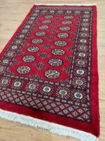 Pakistan Princess Bokhara Handmade Rug N.Z Wool Red & Beige 154X93