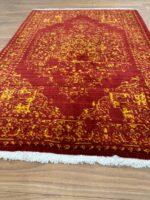 Persian Handmade Rug Wool Red & Yellow 140X103