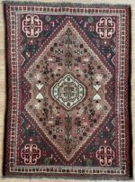 Persian Shiraz Handmade Rug Wool Multi Colour 145X107