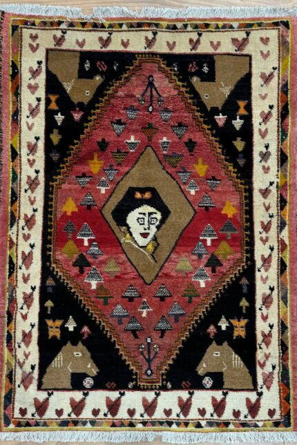Persian Shiraz Handmade Rug Wool Multi Colour 148X104