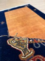 Persian Vase of Happiness Handmade Rug Wool Orange & Navy 160X92