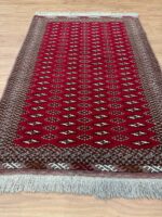 Turkman Handmade Rug Wool Red & Black 149X106