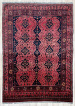 Afghan Khal Mohammadi Handmade Rug Wool Red & Black 182X126