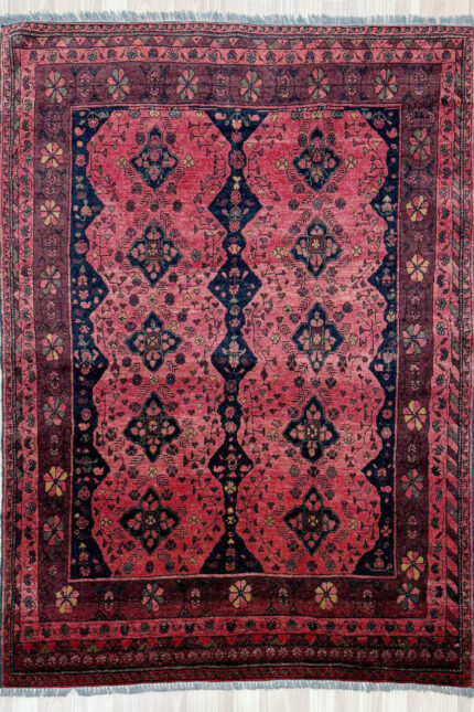 Afghan Khal Mohammadi Handmade Rug Wool Red & Black 182X126