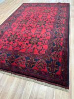 Afghan Khal Mohammadi Handmade Rug Wool Red & Black 194X126