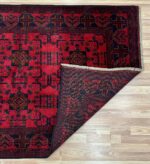 Afghan Khal Mohammadi Handmade Rug Wool Red & Black 194X126