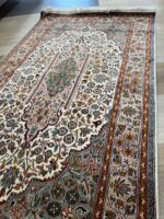 Kashmiri Garden Handmade Rug Silk Beige Multi Colour 153X90