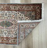 Kashmiri Garden Handmade Rug Silk Beige Multi Colour 153X90