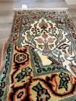 Kashmiri Garden Handmade Rug Silk & Silk Coral & Natural 100X69