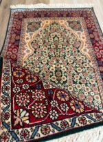 Kashmiri Tree of Life Handmade Rug Silk & Silk Gold & Red 116X75