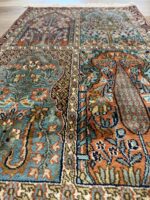 Kashmiri Tree of life Handmade Rug Silk & Silk Natural Colour 96X60