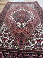 Persian Bijar Handmade Rug Fine Wool Red Multi Colour 130X80