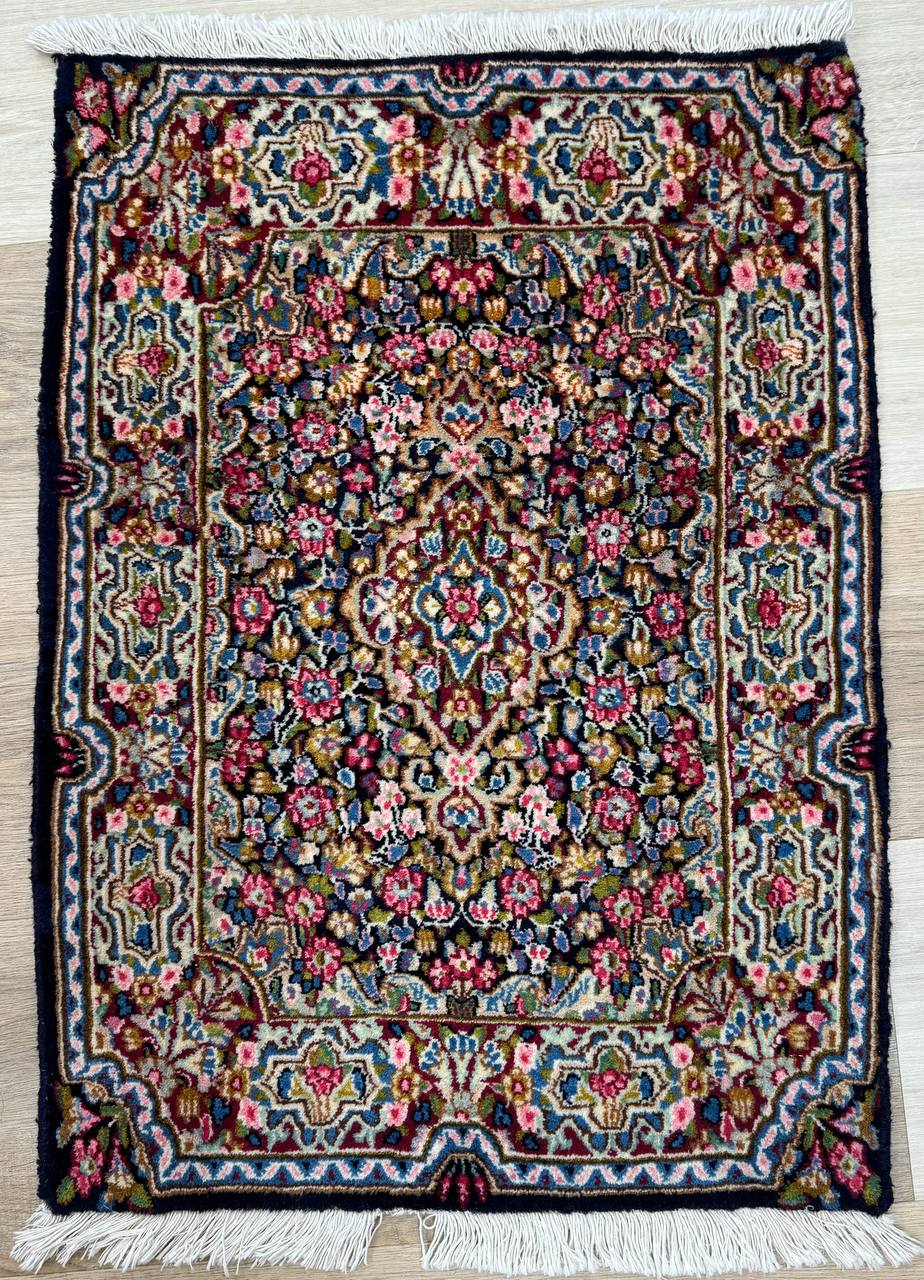 Persian Flower Garden Handmade Rug Wool Multi Colour 70X50 - Hojjati ...