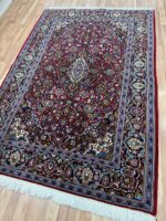 Persian Kashan Handmade Rug Silk & FIne Wool Red Multi 210X140