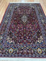 Persian Kashan Handmade Rug Silk & FIne Wool Red Multi 210X140