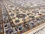 Persian Nain Garden of Paradise Handmade Rug Silk & Wool Natural Colour 300X200