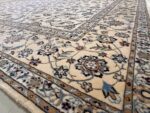 Persian Nain Garden of Paradise Handmade Rug Silk & Wool Natural Colour 300X200