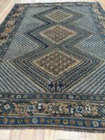 Persian Village Handmade Rug Wool Blue & Brown 200X150