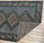 Persian Village Handmade Rug Wool Blue & Brown 200X150