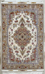 Tabriz Garden Handmade Rug Super Fine Wool & Silk Multi Colour 150X100