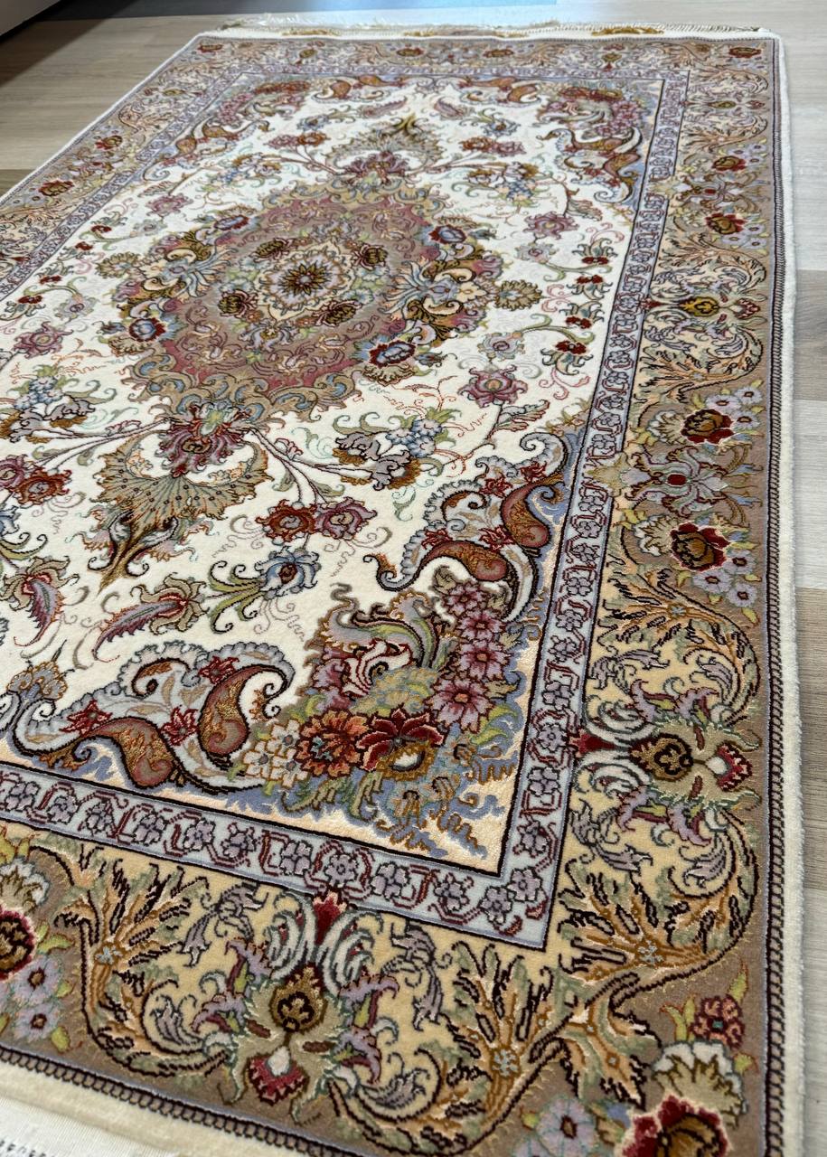 Tabriz Garden Handmade Rug Super Fine Wool & Silk Multi Colour 150X100