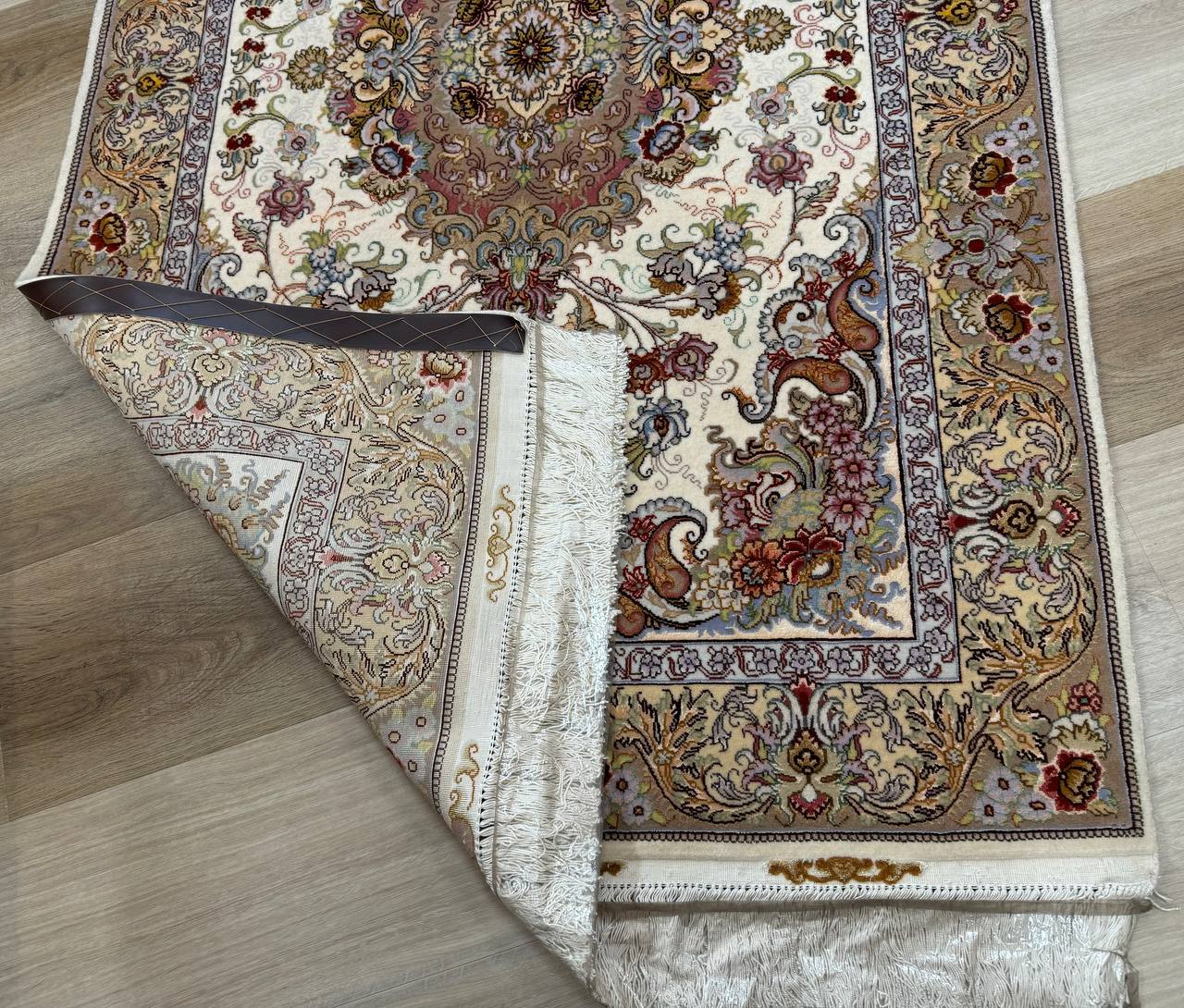 Tabriz Garden Handmade Rug Super Fine Wool & Silk Multi Colour 150X100