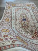 Turkish Hereke Unique Handmade Rug Silk & Silk Natural Colour 115X75