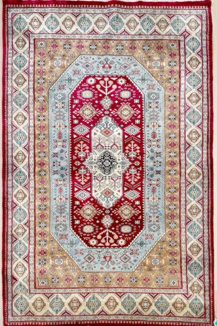 Pakistan Bokhara Handmade Rug Wool & Silk 217X138